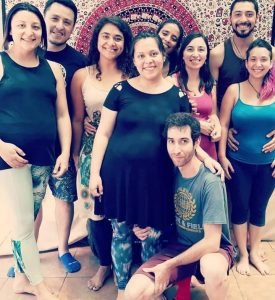 Facilitando junto a Valentina Taller de Maternidad y Paternidad Consciente. Yoga. Meditación y Liberación Chile.Santiago. Año 2018
